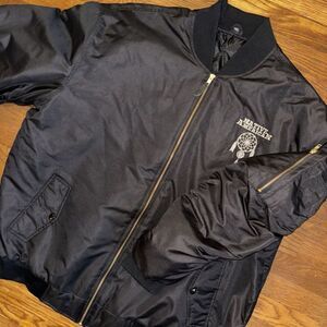 Native‎ American Indian Varsity Bomber Jacket Men's 4XL Black Dreamcatcher Biker